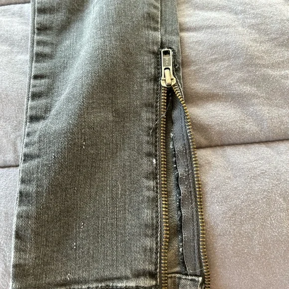 Anine Bing iron grey jeans with zippers - Picture 13 of 15